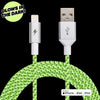 Black and White Glow Lightning Cable [10 ft / 3m length]
