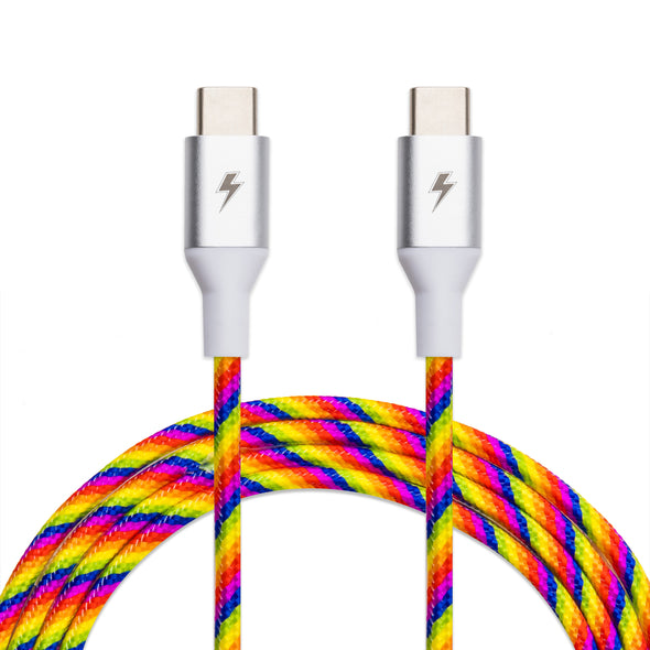 Rainbow USB-C to USB-C Cable [5 ft / 1.5m length]