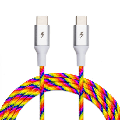 Rainbow USB-C to USB-C Cable [10 ft / 3m length] – Charge Cords