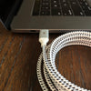 Black and White USB-C to USB-C Cable [10 ft / 3m length]