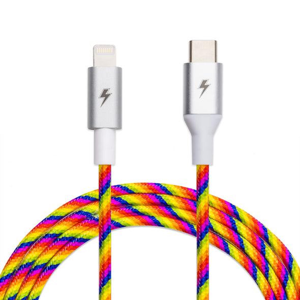 Rainbow USB-C to Lightning Cable [10 ft / 3m length]