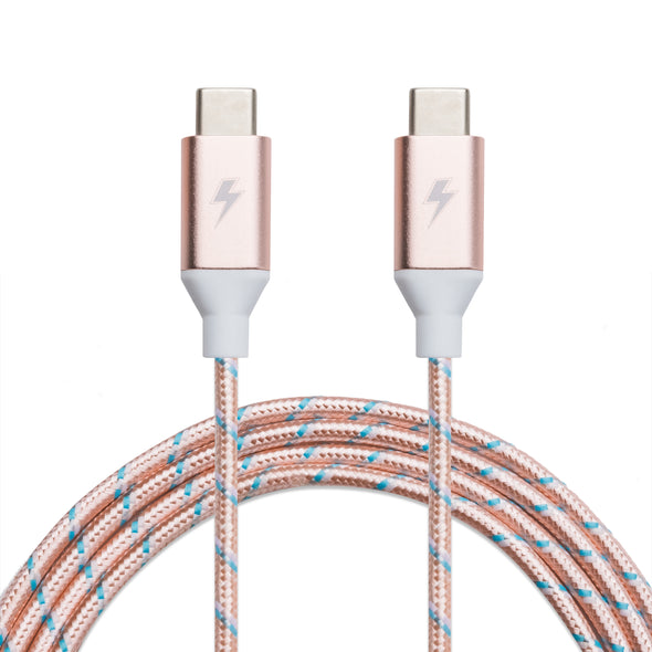 Rose Gold USB-C to USB-C Cable [5 ft / 1.5m length]