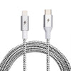 Black and White USB-C to Lightning Cable [5 ft / 1.5m length]