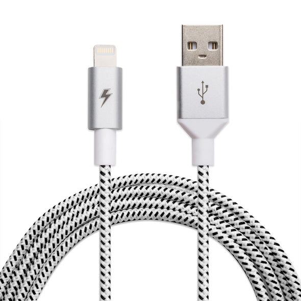 Black and White Lightning Cable [5 ft / 1.5m length]