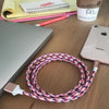 Purple Rose Gold Lightning Cable [5 ft / 1.5m length]