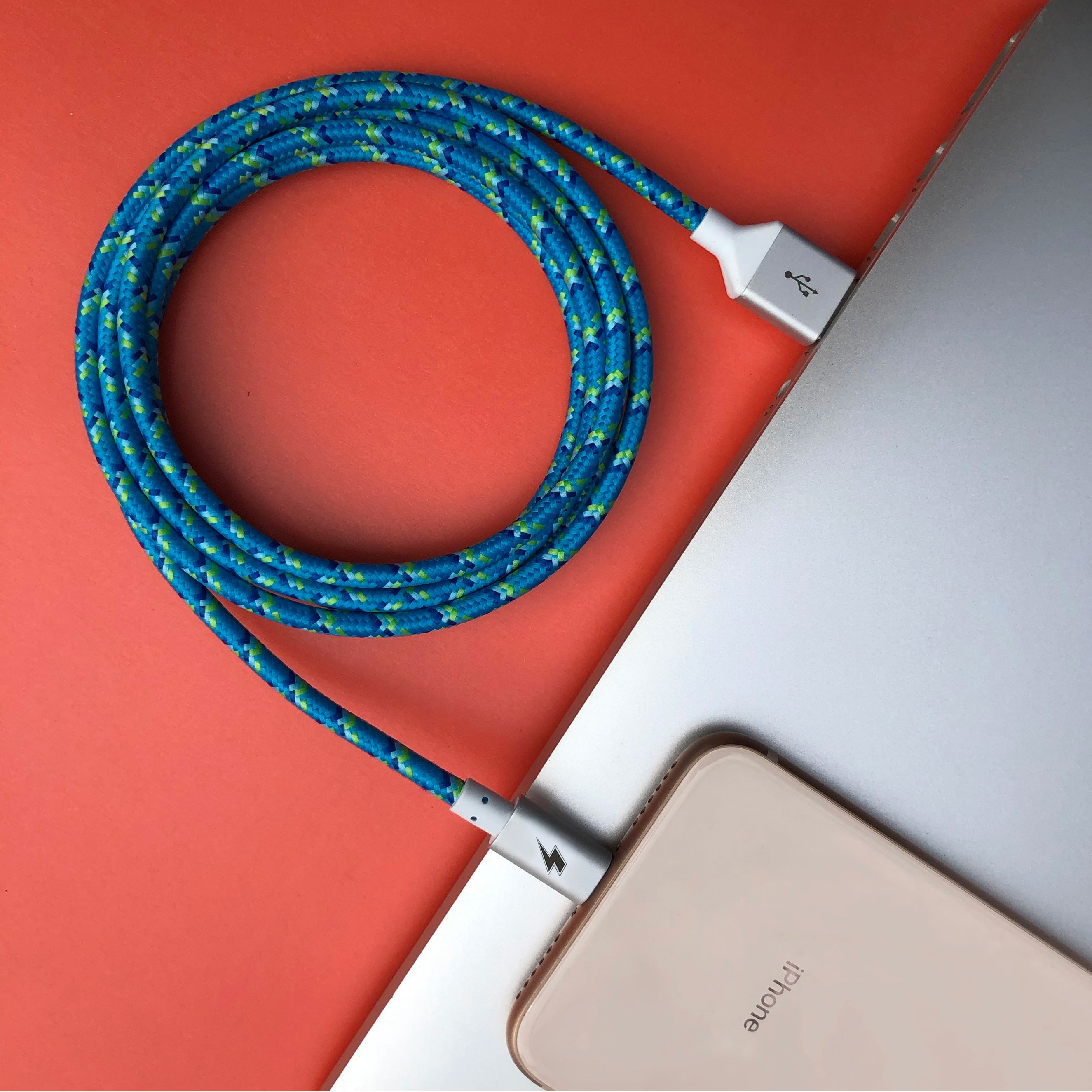 Lime Glow Lightning Cable [10 ft / 3m length] – Charge Cords